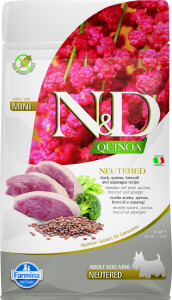 Farmina - N&D Quinoa Canine Adult Neutered Mini Ente, Brokkoli & Spargel