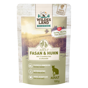 Wildes Land - Feline Adult Faisan & Poulet avec canneberge Sachet