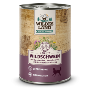 Wildes Land - Canine Adult Canine Adult Sanglier avec panais et huile de carthame Bo&icirc;te