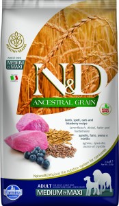 Farmina - N&D Ancestral Grain Canine Adult Medium/Maxi Lamm & Heidelbeere